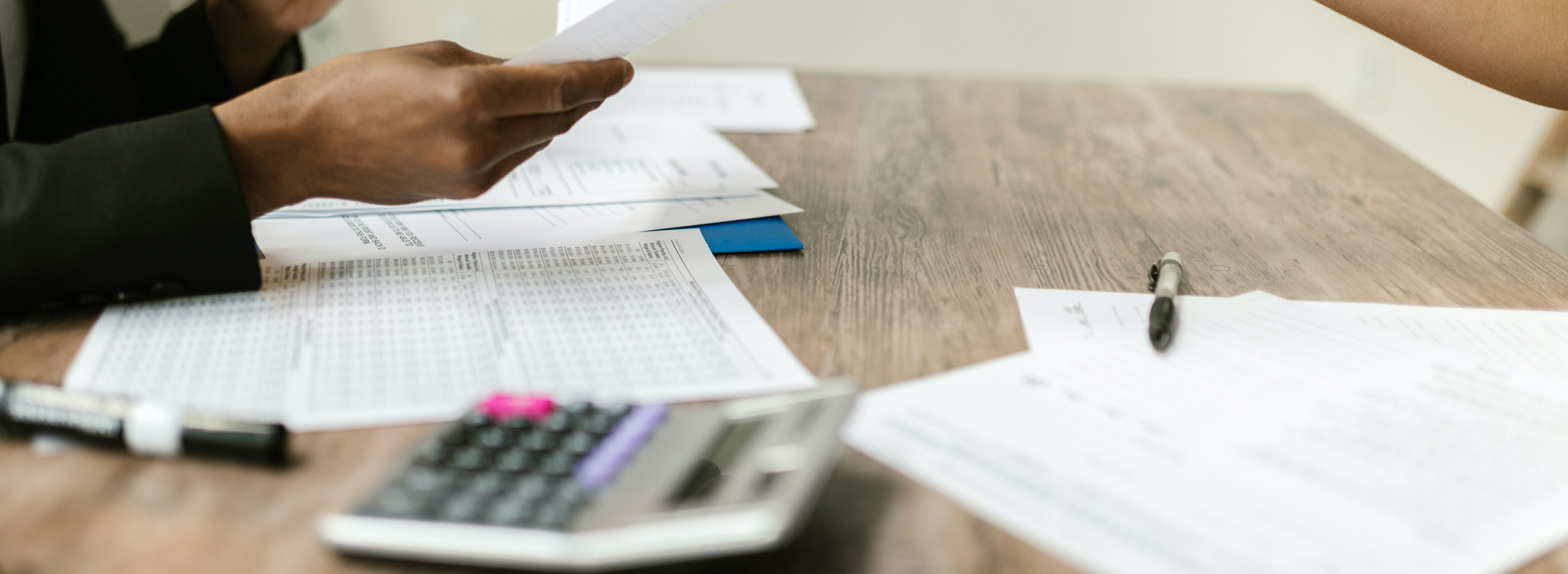 woman sorting her tax return