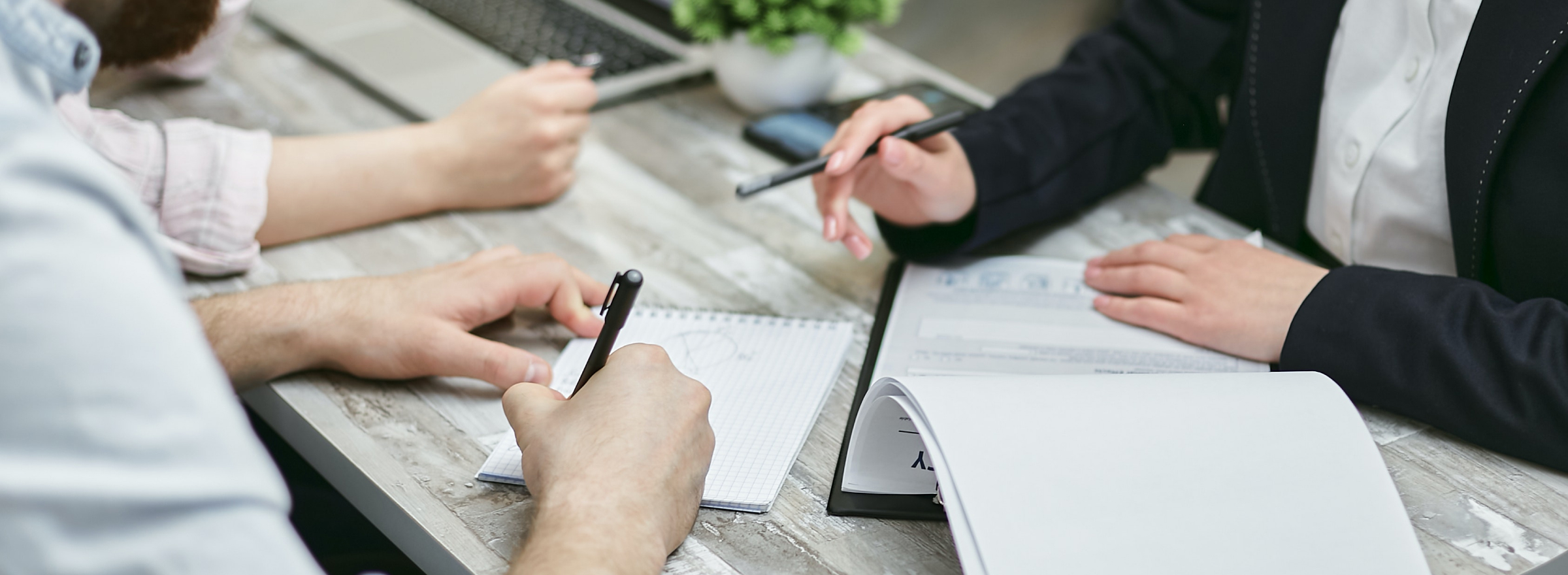 two men having a meeting